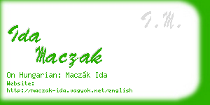 ida maczak business card