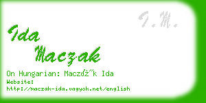 ida maczak business card